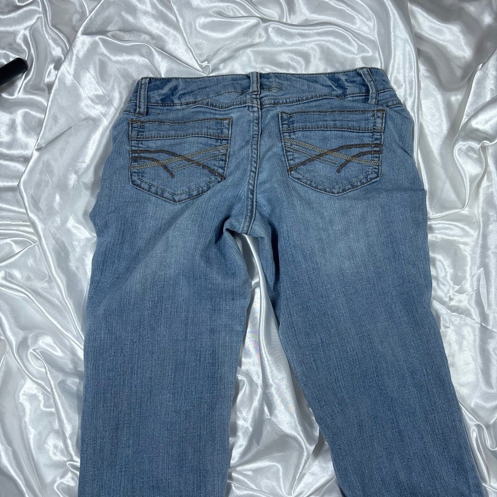y2k SO Capri Jeans Light Wash Low Rise Cropped Denim Pants Size 3 - Picture 4 of 8